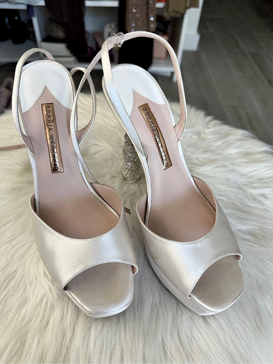 Sophia Webster Shoes - Sophia Webster Jeweled Platform Heels in White